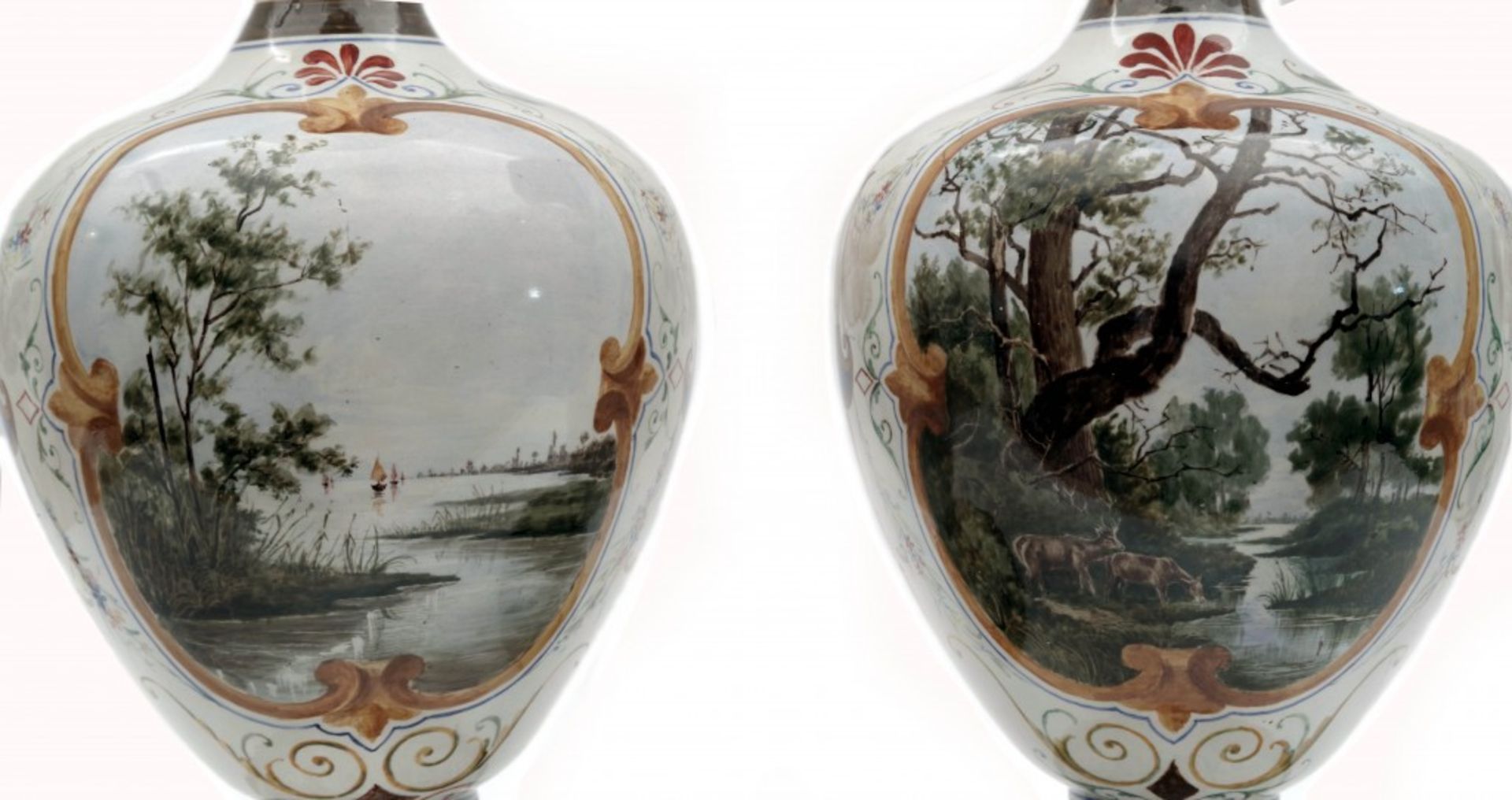 Paar krugförmigen Vasen, Cantagalli - Bild 3 aus 4