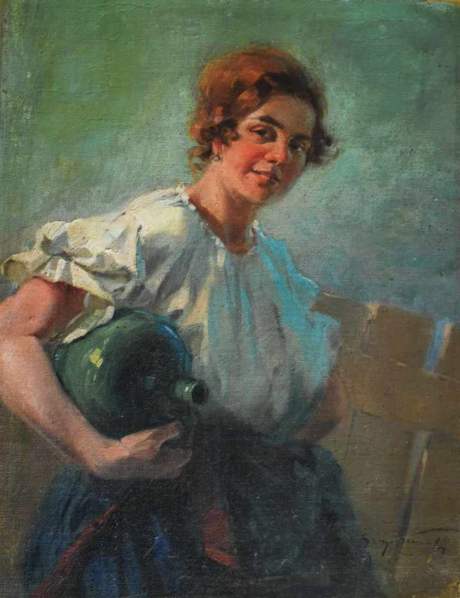 Nemeth, Gyorgy (1890 - 1962), "Bäuerin mit Wasserkrug"
