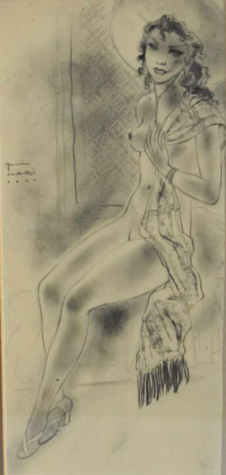 Vindezis, Gunars (1918 - 1991), "Sitzendes nacktes Mädchen"