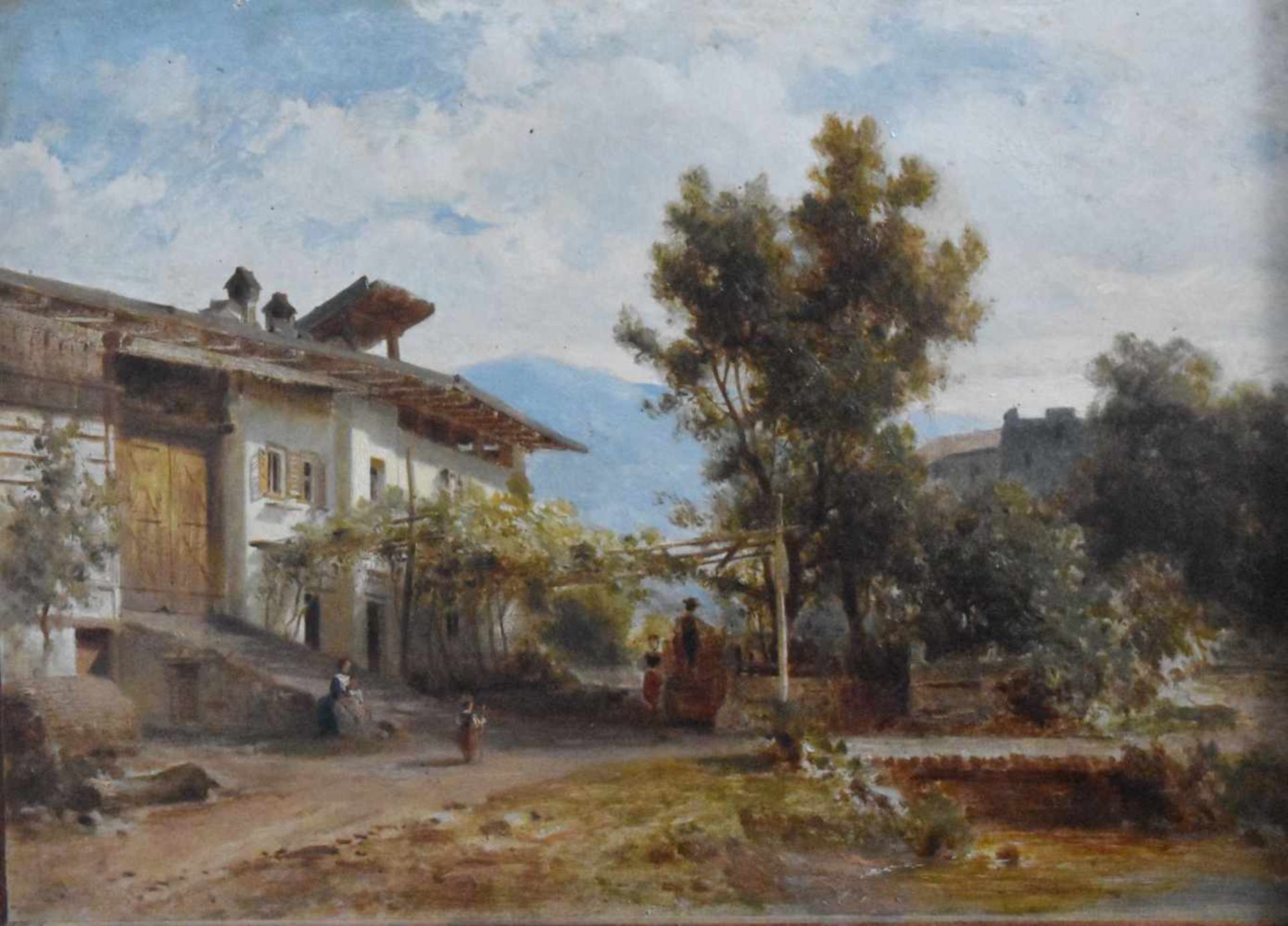 Landschaftsmaler, Tirol um 1880, "Bauerngehöft"