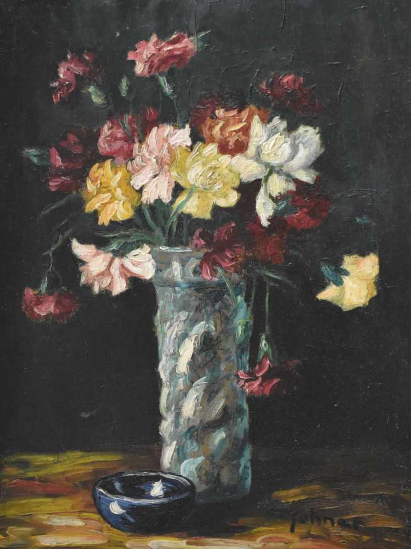 Zahner, Hermine (1912 - 1981), "Nelken in der Vase"