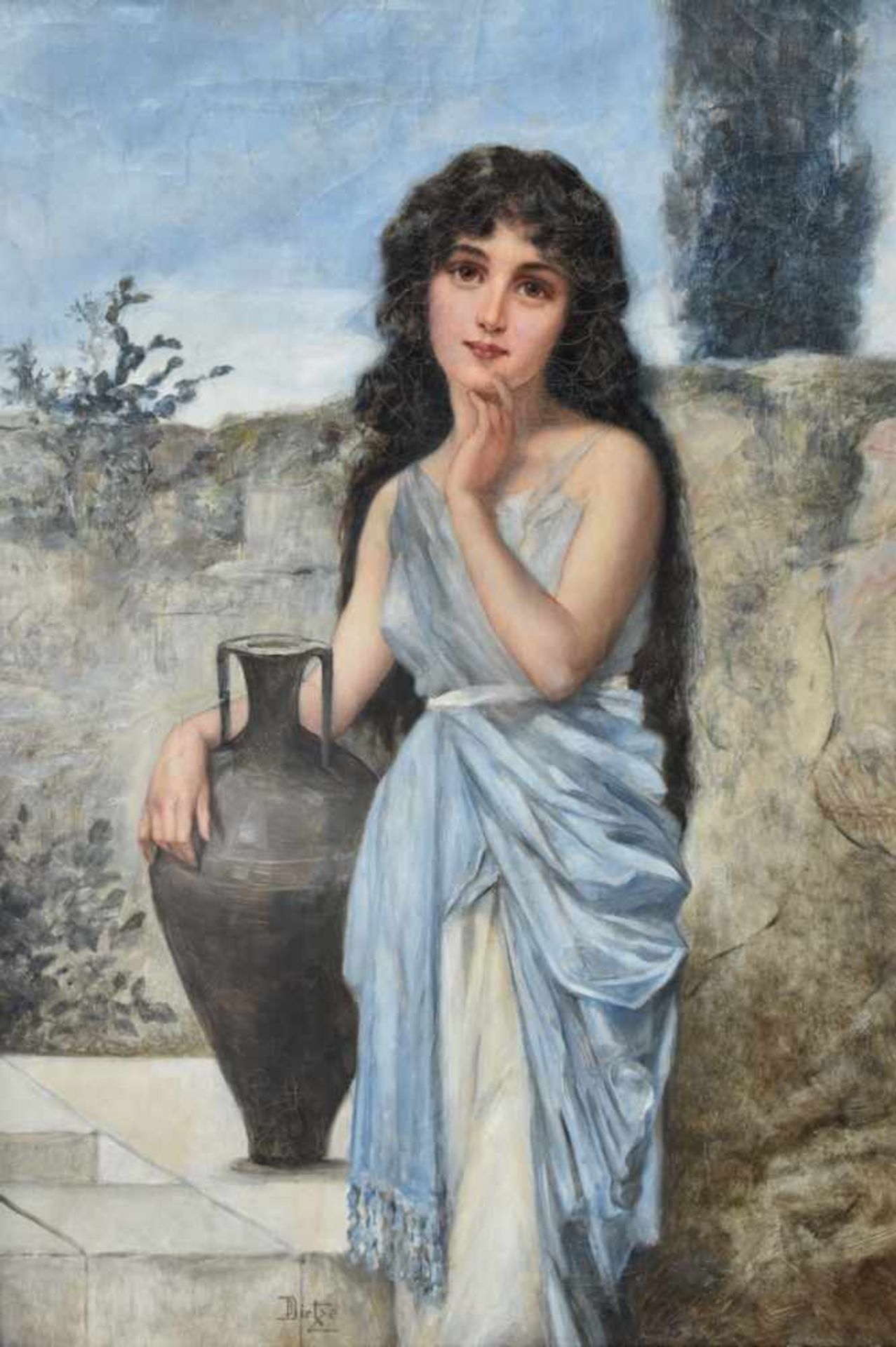Dietze, Bruno (1867 - 1939 Leipzig), "Mädchen mit Amphorenvase"