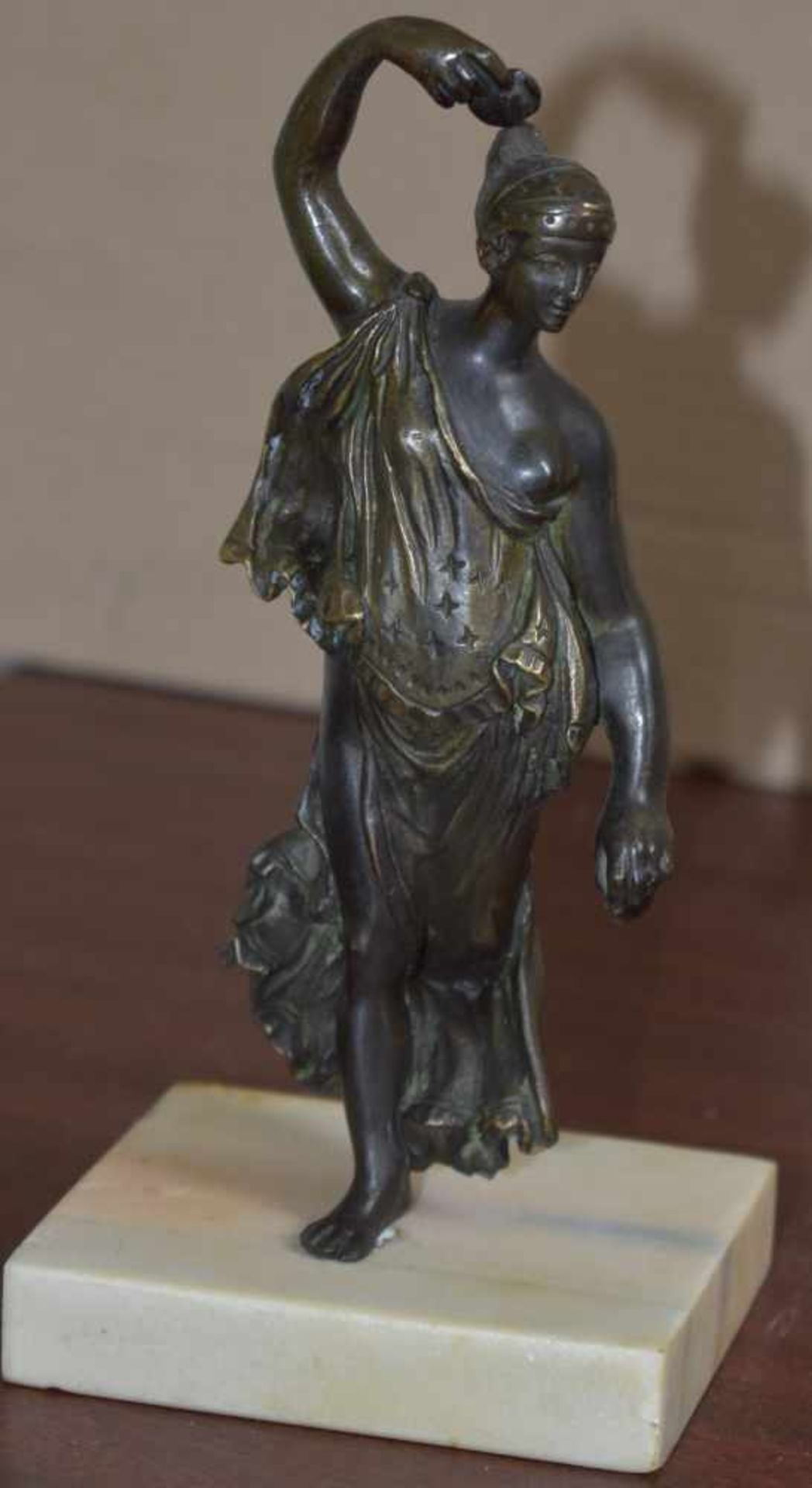 Bronzefigur, Griechenland, 19. Jh., "Tänzerin mit Kastanietten"