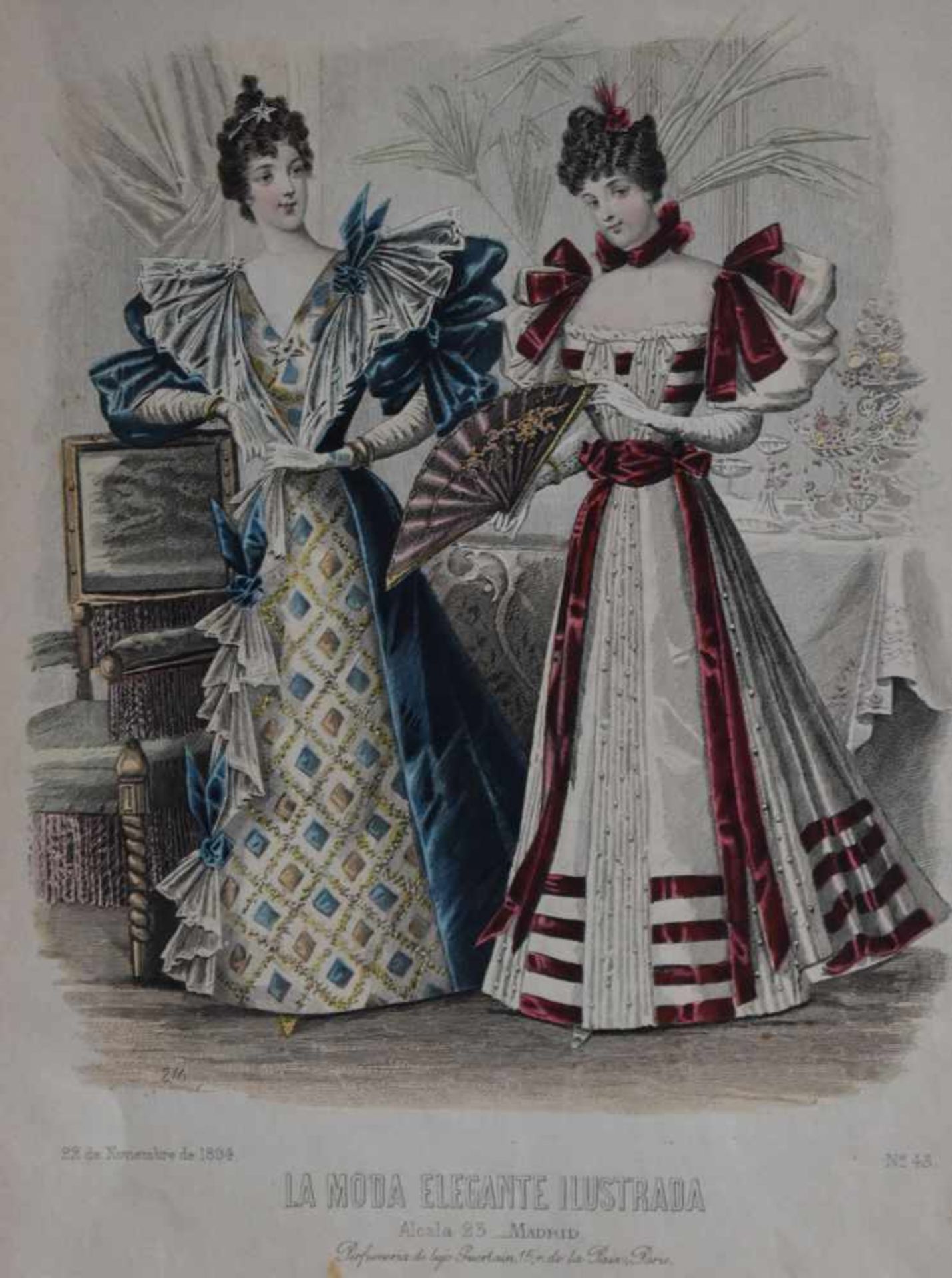 La Moda Elegante, Madrid 1896, Mode Darstellungen - Bild 2 aus 2