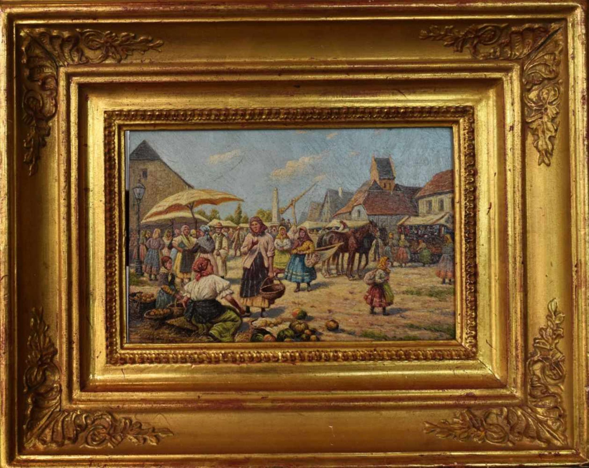 Baumgartner, Adolf (1850 - 1924), "Auf dem Markt"