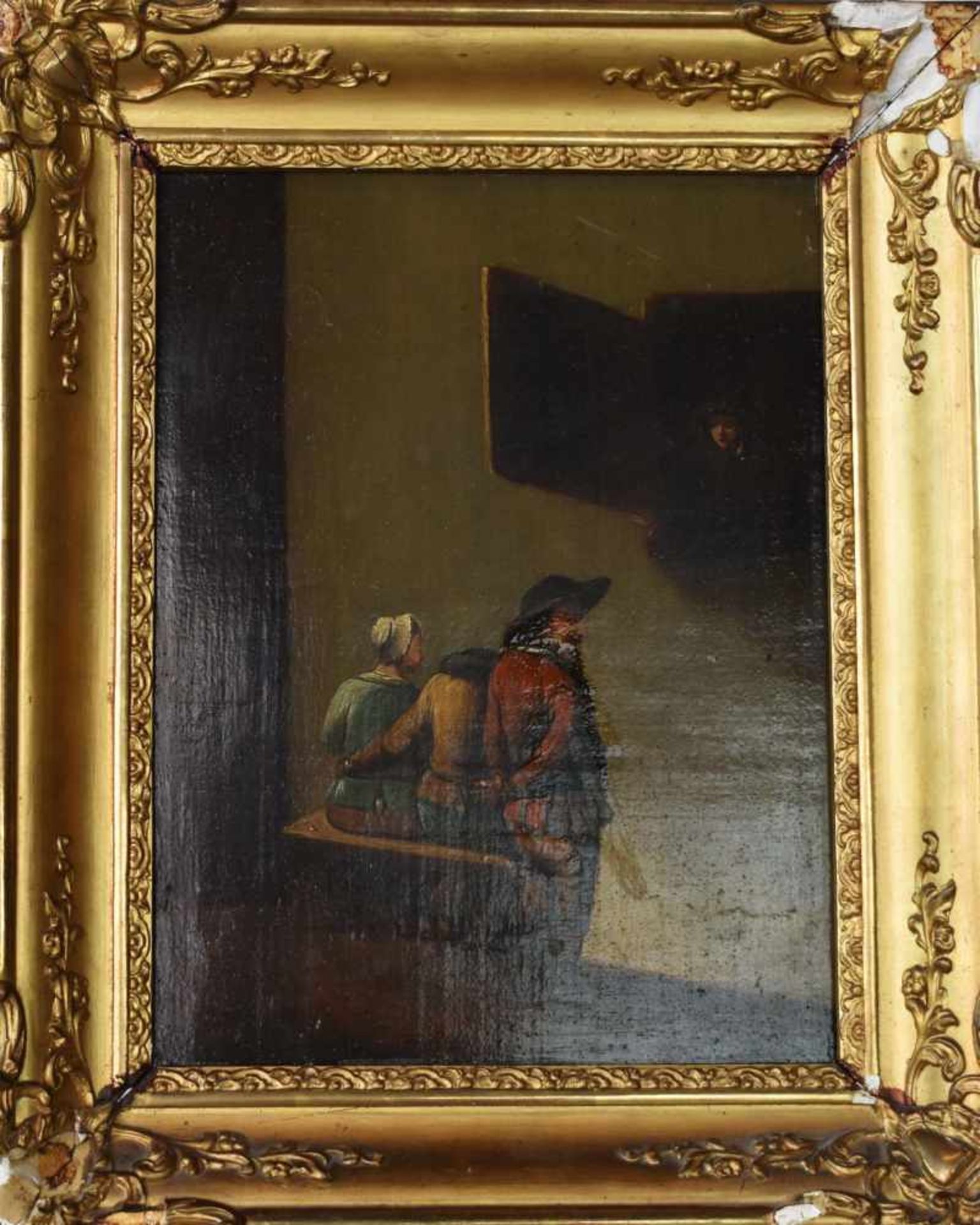 Unbekannter Maler, Holland um 1800, "In der Stube" - Bild 2 aus 2