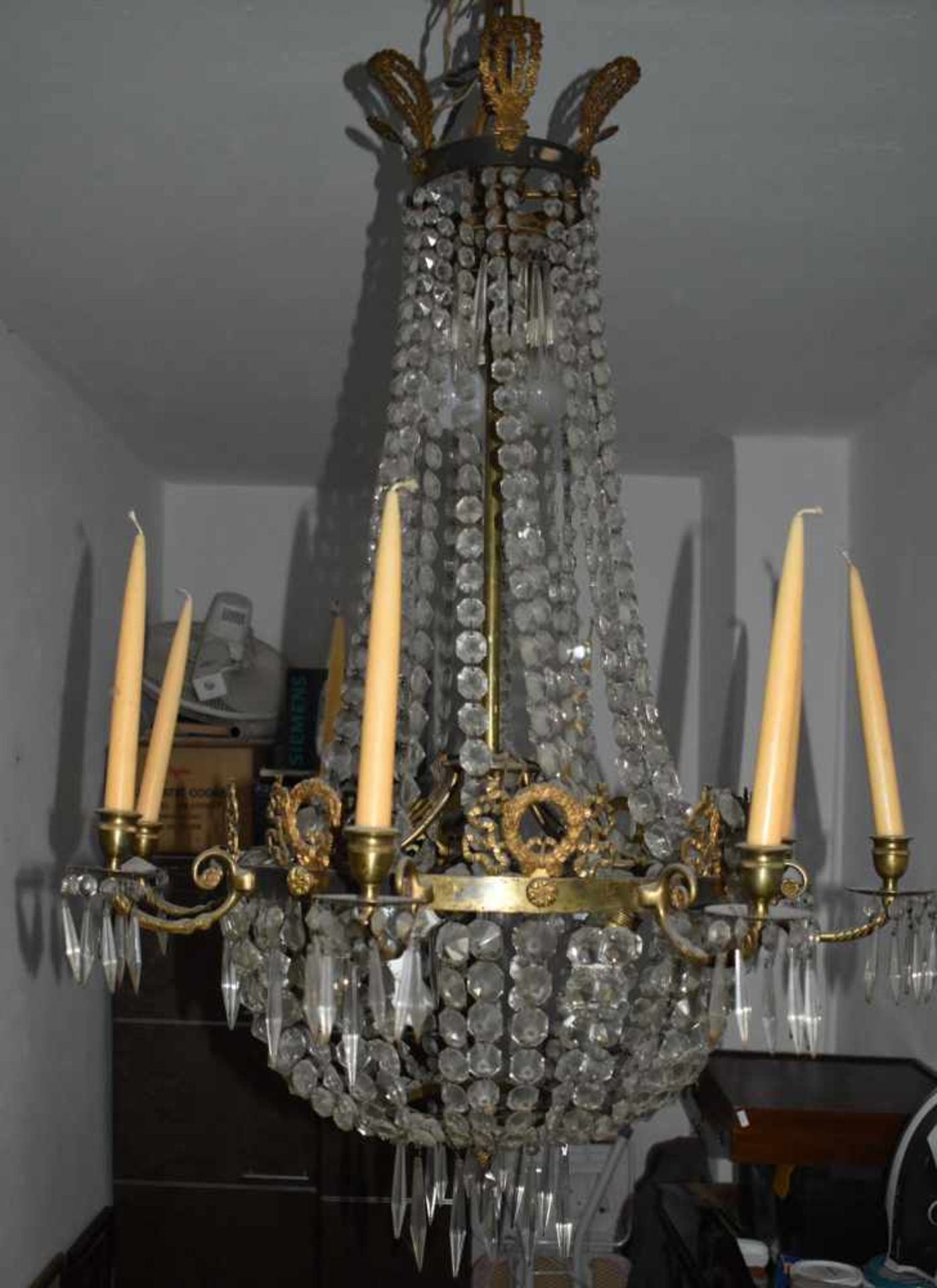 Kristalllampe, Wien um 1900