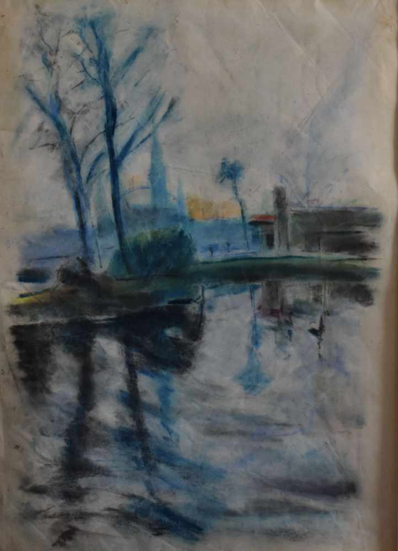 Barcynski, Henrik (1896 - 1941 Lodz), zugeschrieben, "Stadt am Wasser"