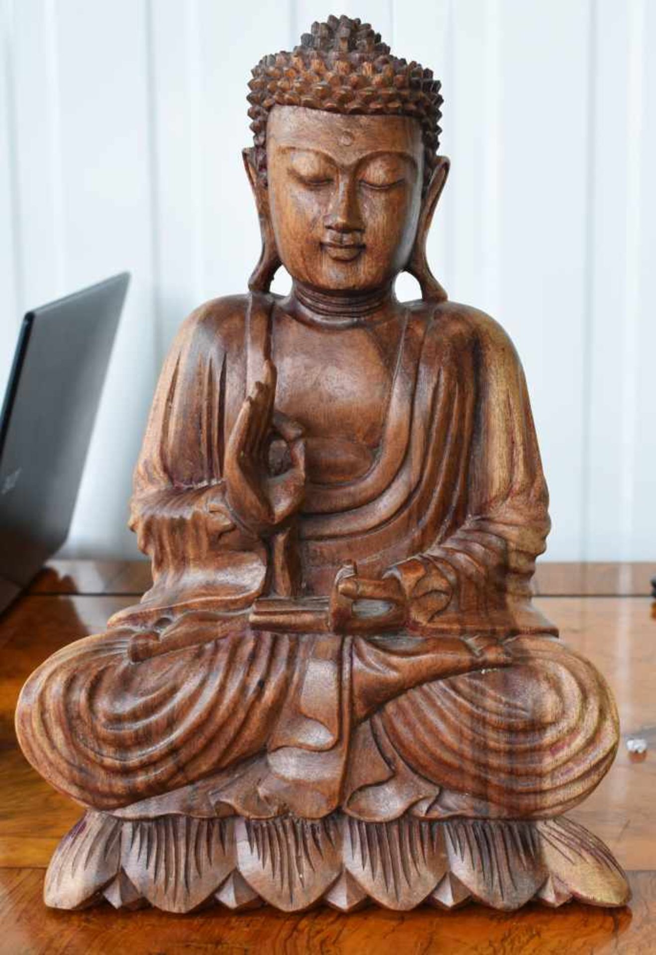 Budda,Holz, geschnitzt, 20. Jh.,