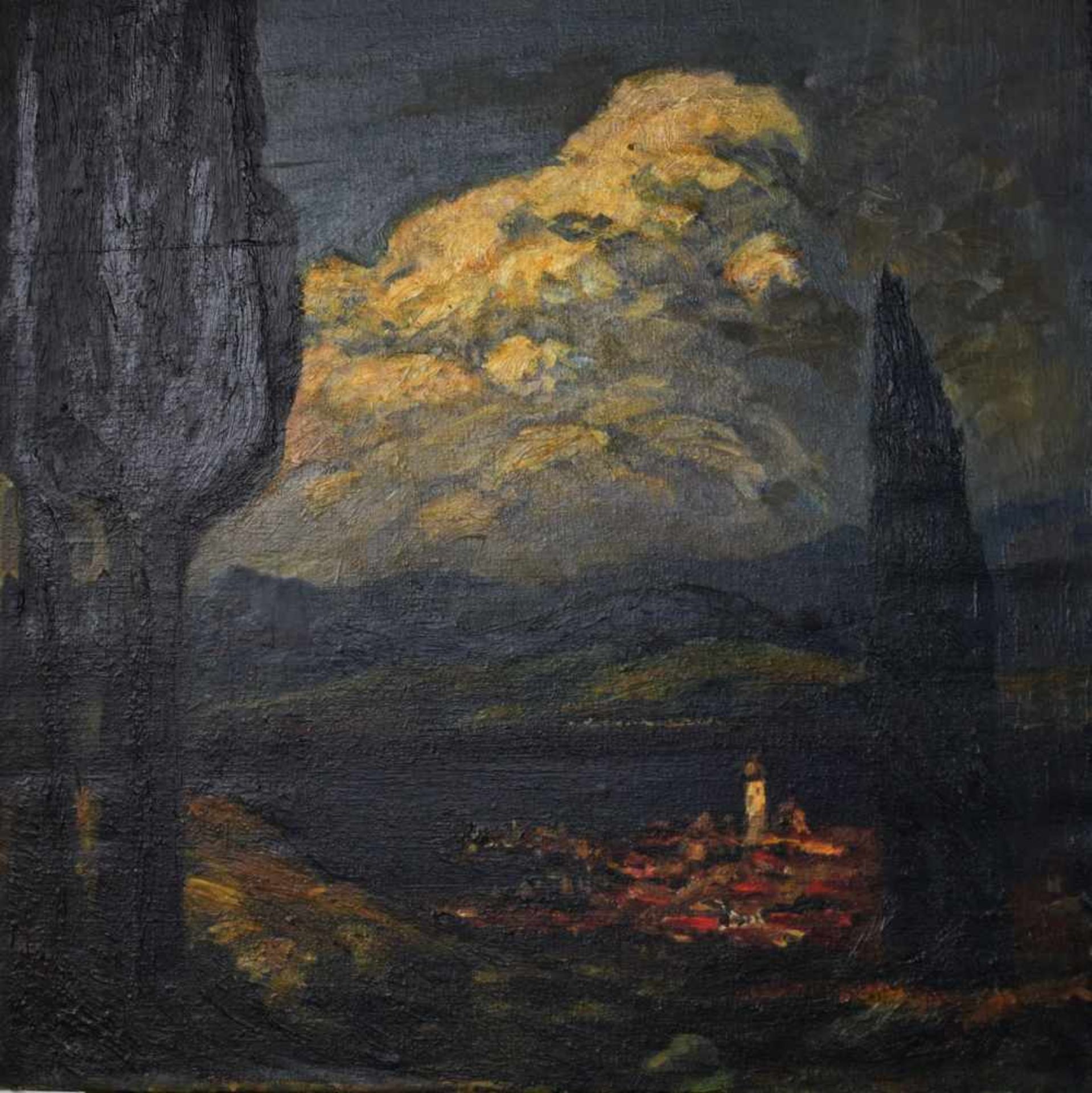 Scherer, Fritz (1877 - 1927), "Dorfkirche am See"