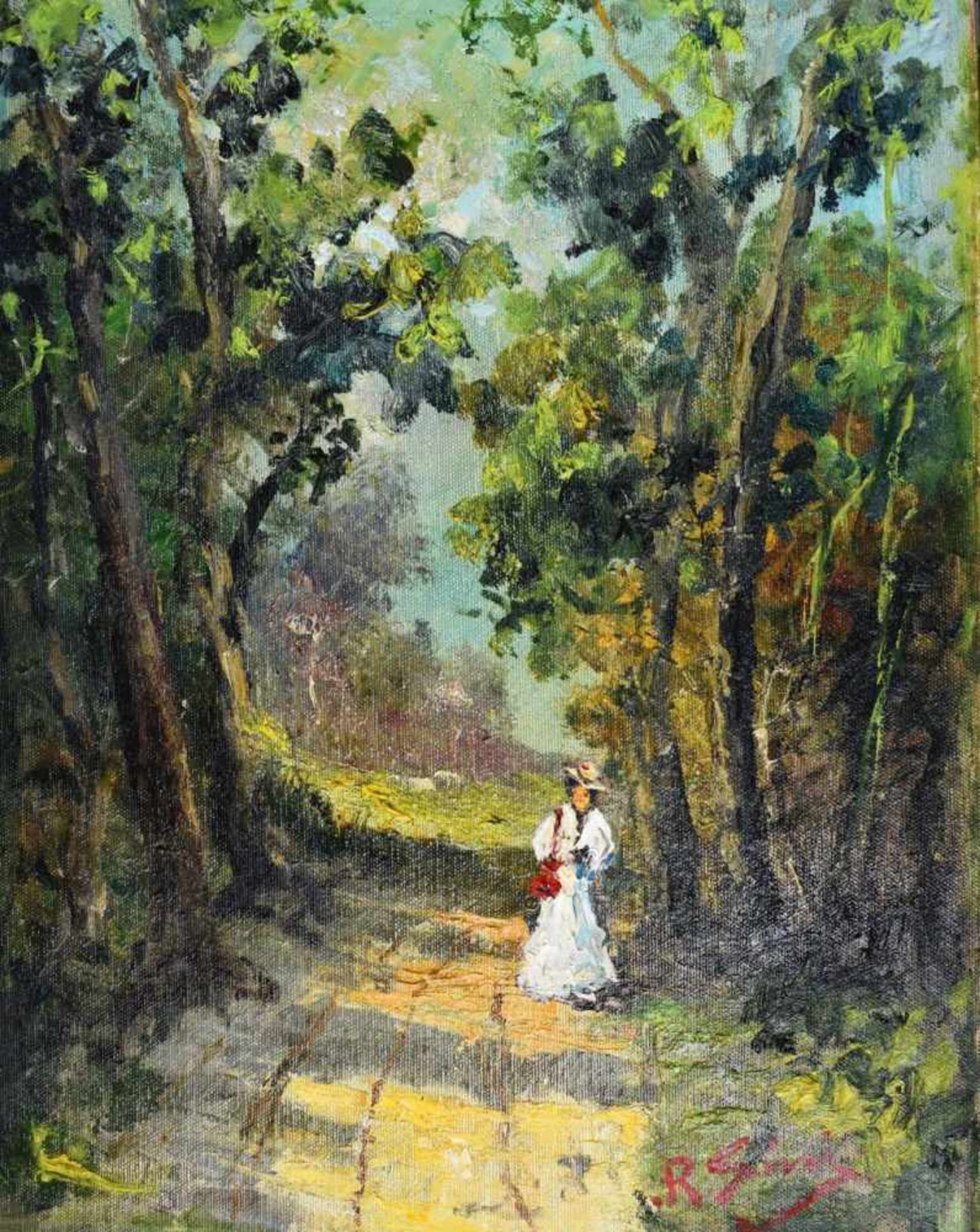 Sini, Riccardo (Capi um 1920), "Spaziergang im Wald"