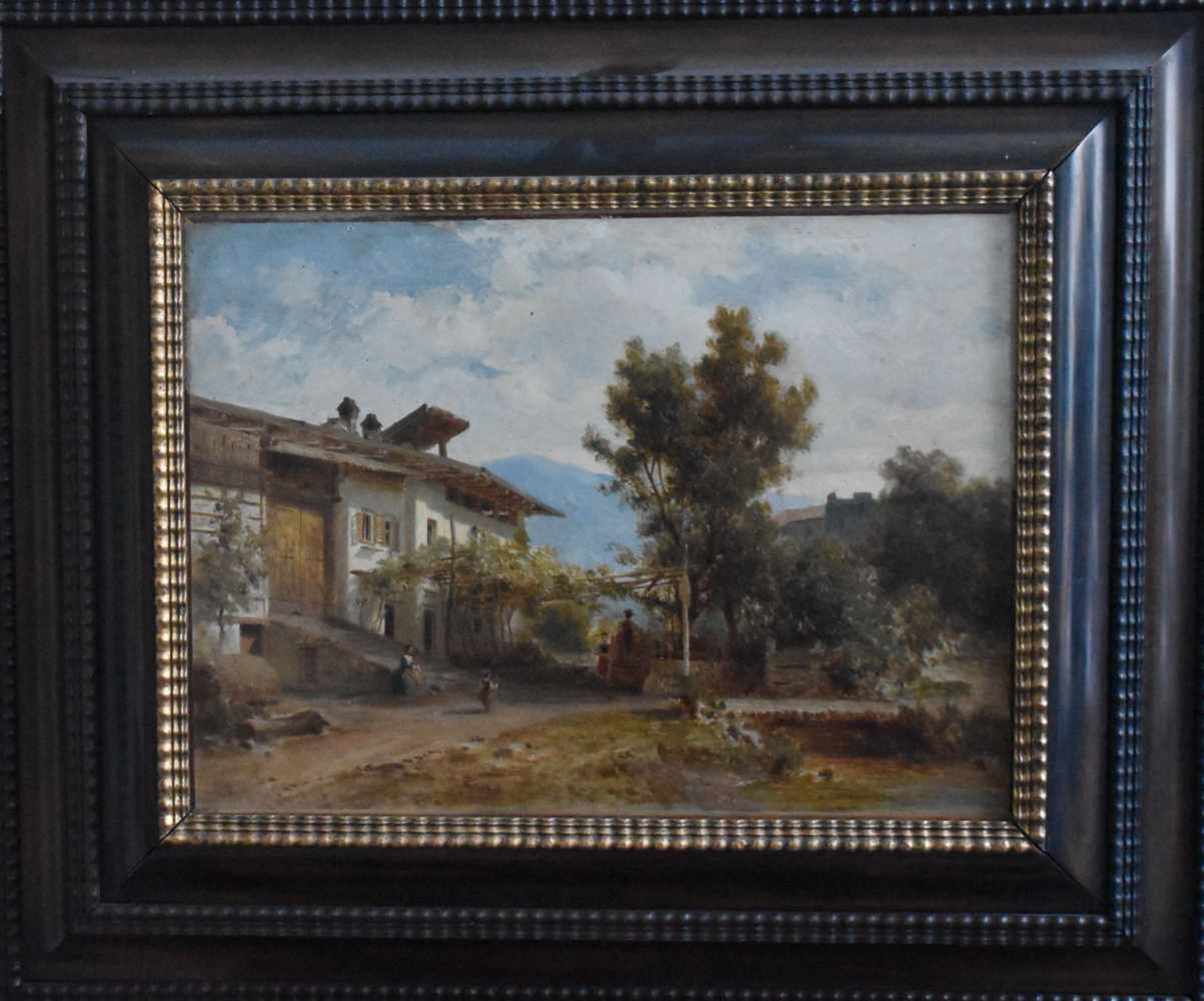 Landschaftsmaler, Tirol um 1880, "Bauerngehöft" - Bild 2 aus 2