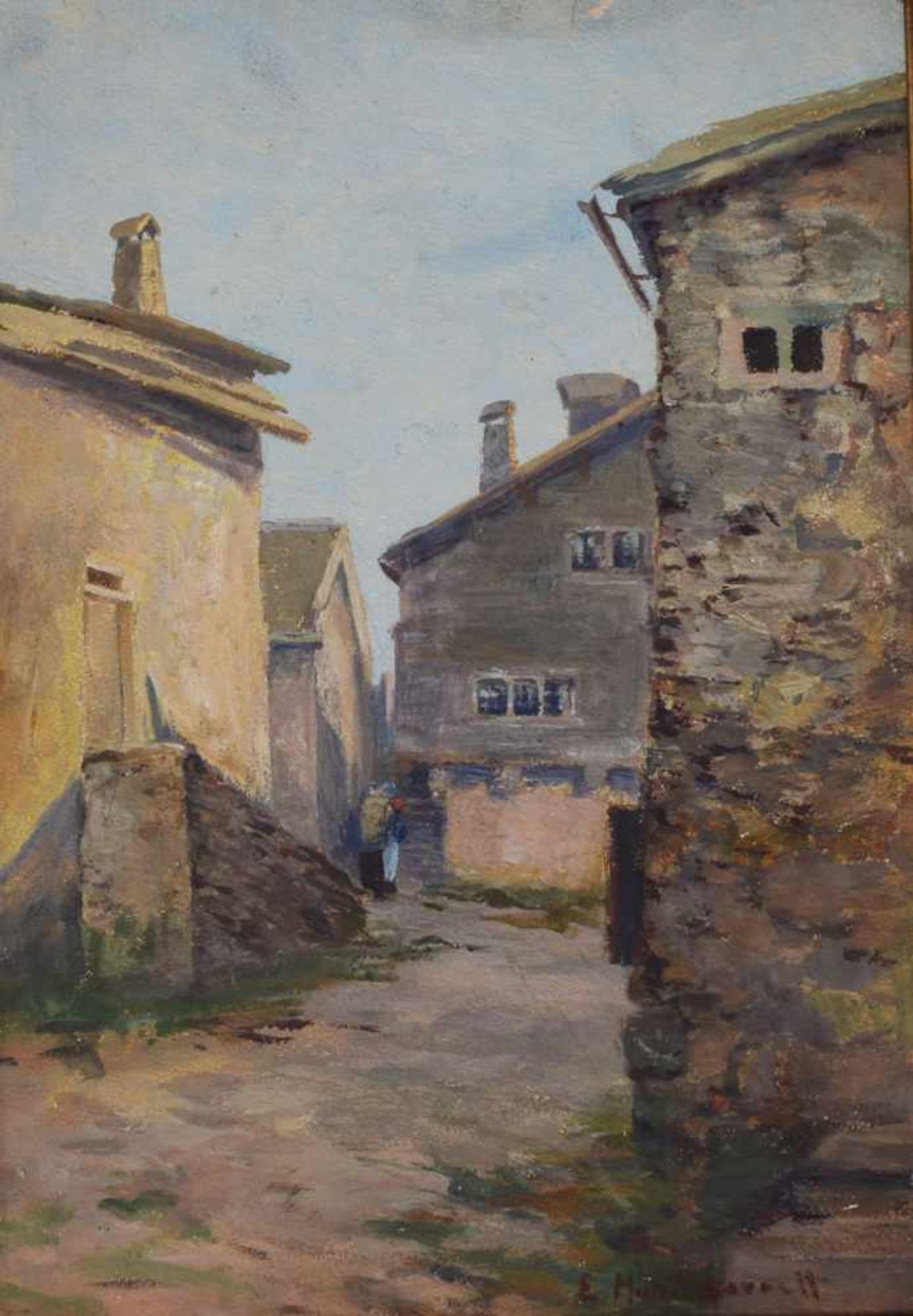 Hunt, Barett Elisabeth (1863 - 1955), "Im Dorf"