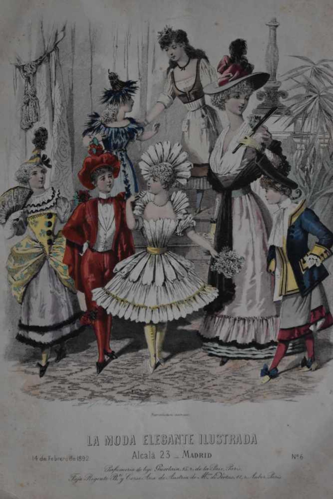 La Moda Elegante, Madrid 1896, Mode Darstellungen