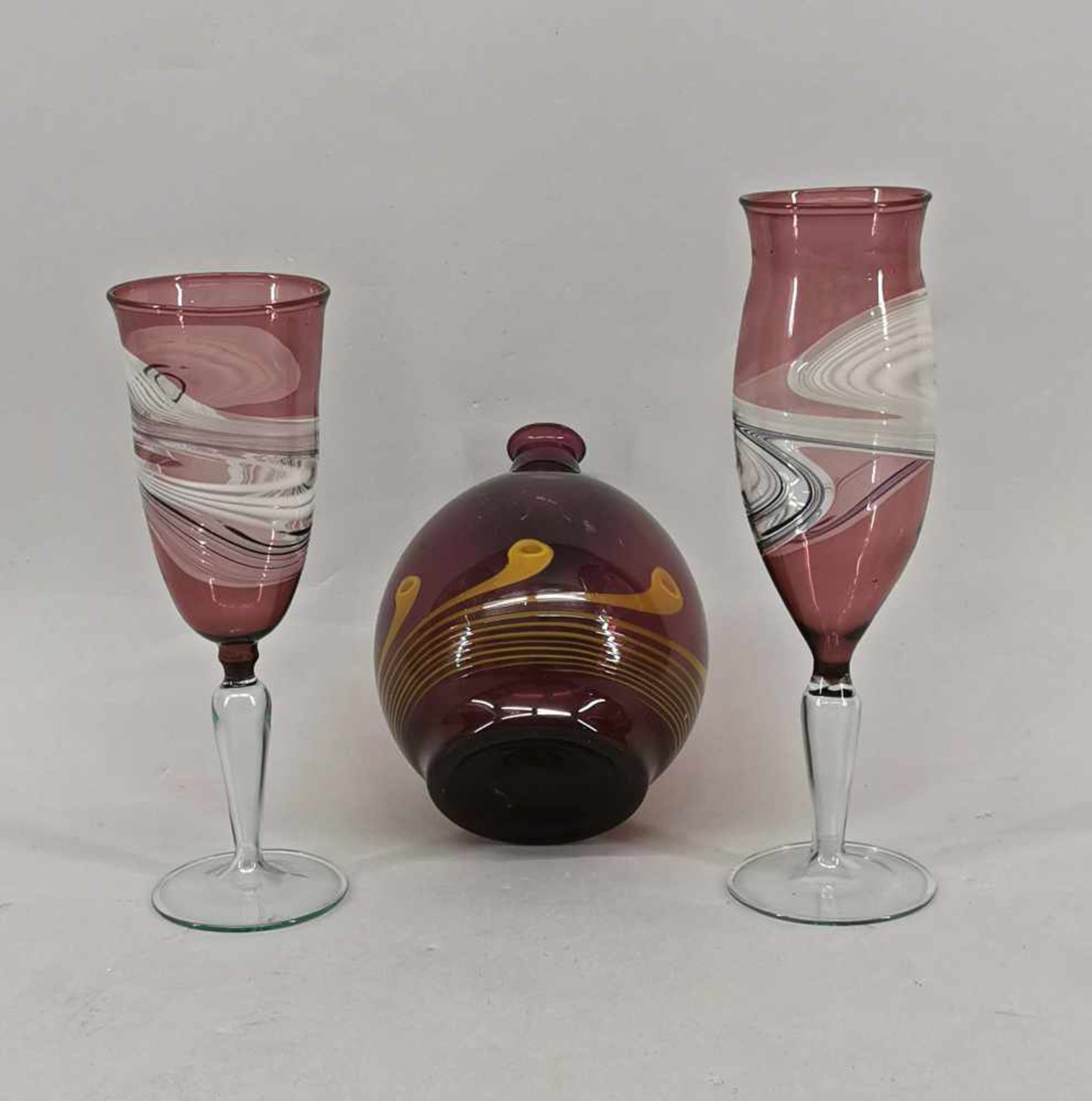 3 Vasen/Gläser Lauscha - Bild 2 aus 3