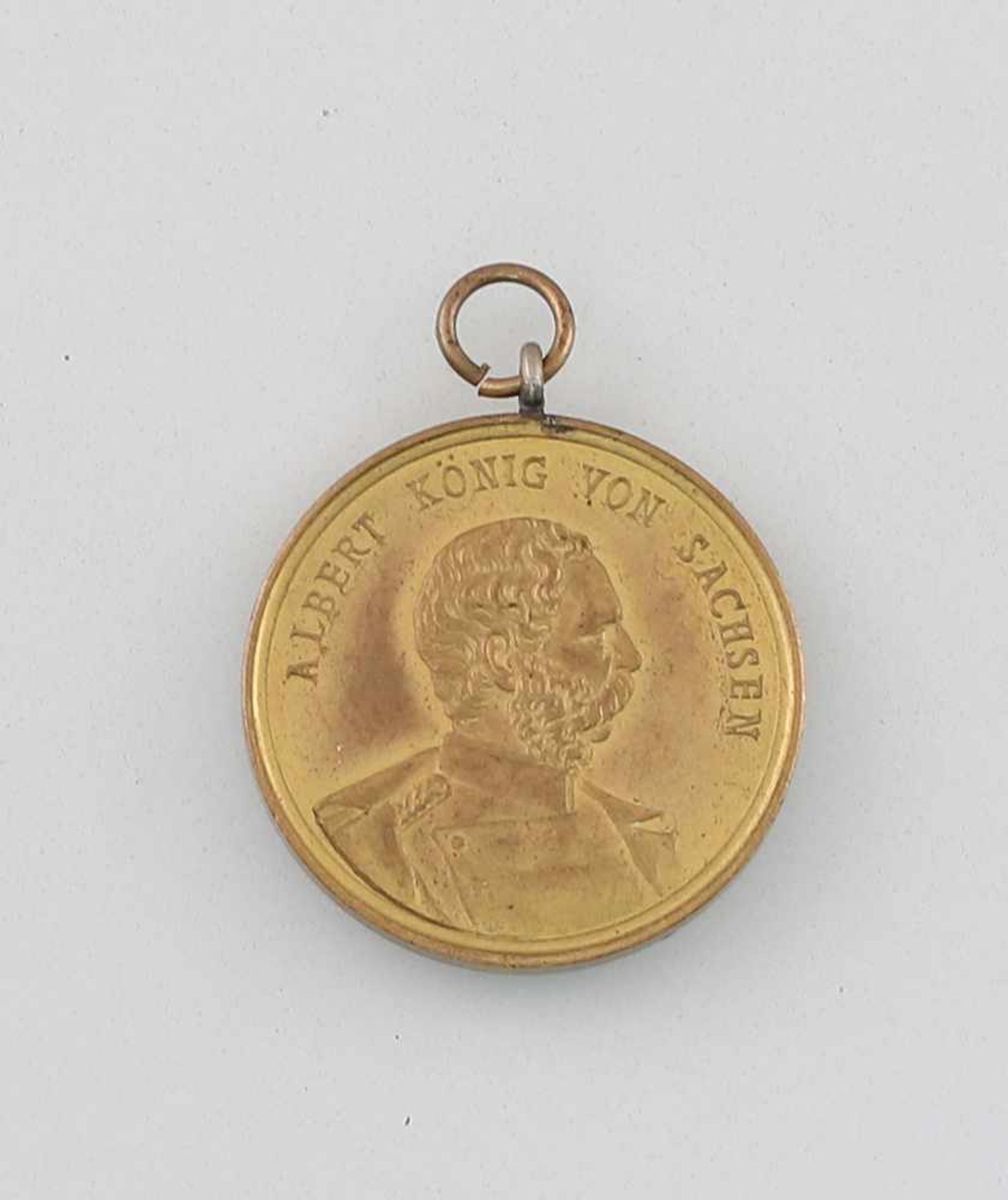 Bronze-Medaille Albert v. Sachsen 800 Jahrfeier Wettin 1889