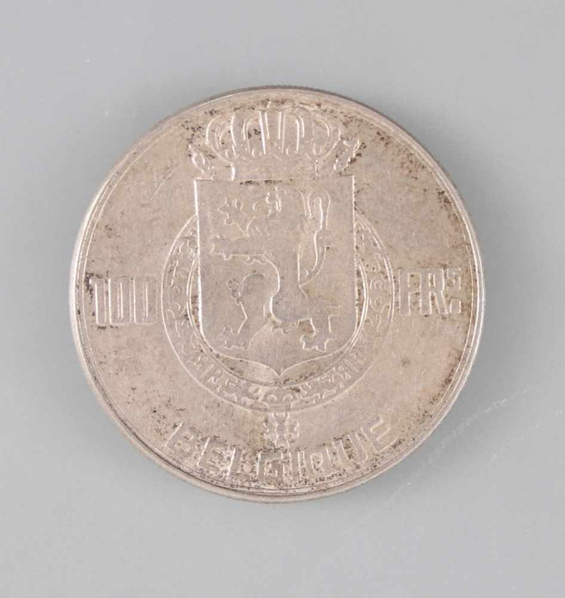 Silber-Münze 100 Francs Belgien 1950 - Bild 2 aus 2