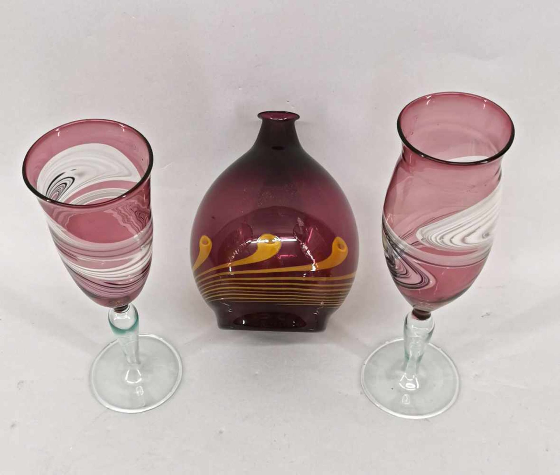 3 Vasen/Gläser Lauscha - Bild 3 aus 3