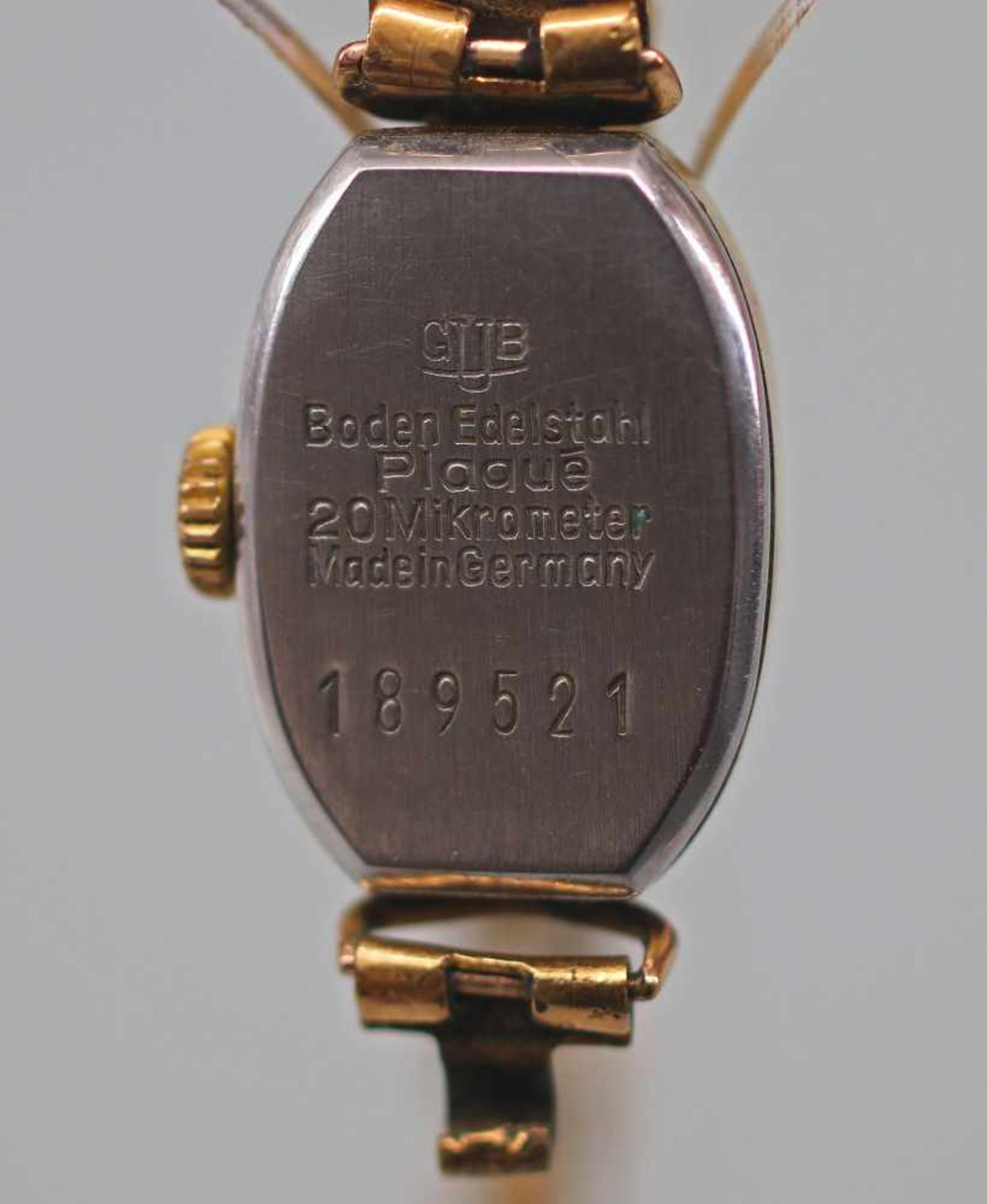 Vergoldete Damenarmbanduhr Glashütte - Bild 2 aus 2