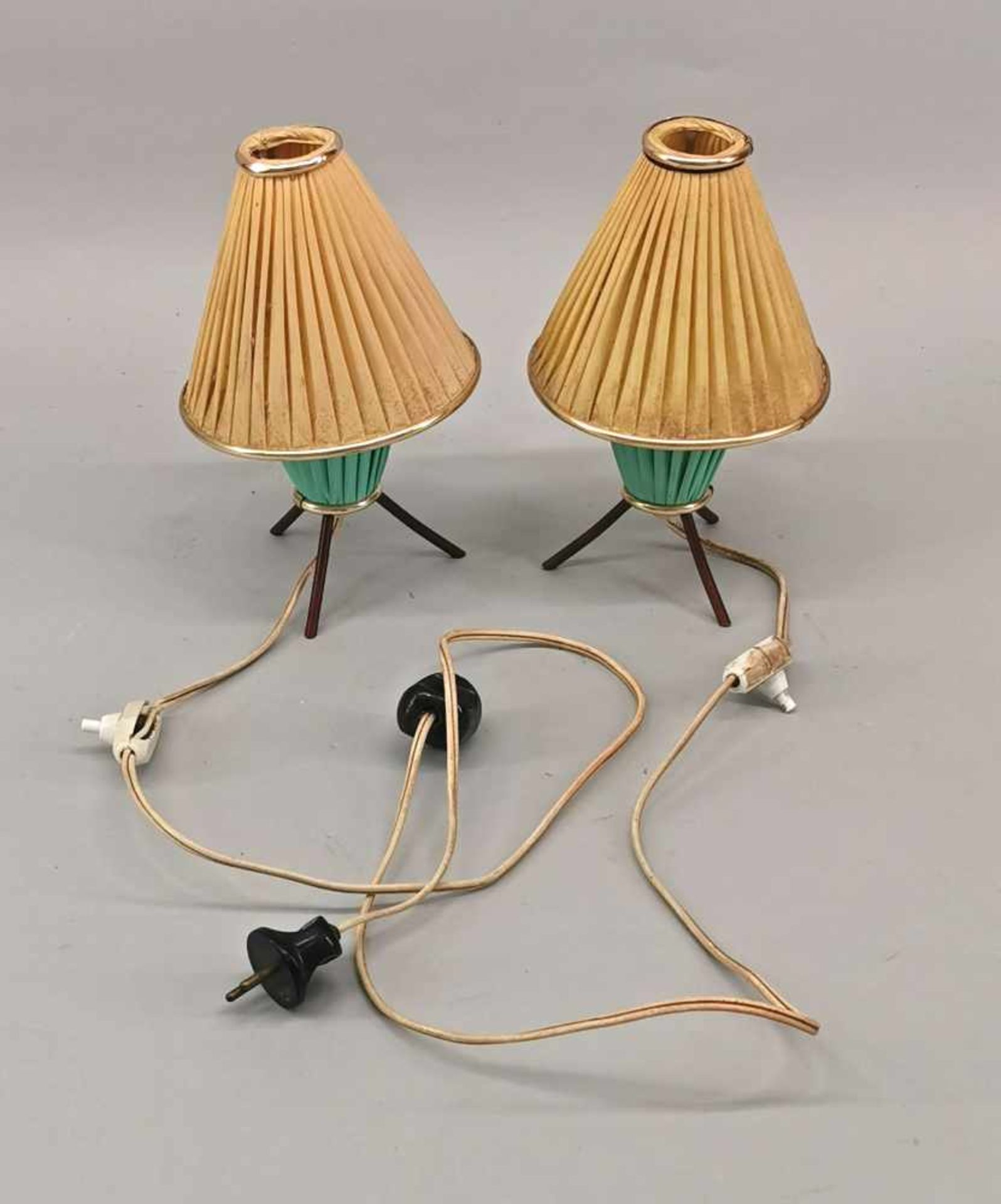 Paar Nachttisch-Lampen 50er Jahre - Image 2 of 3