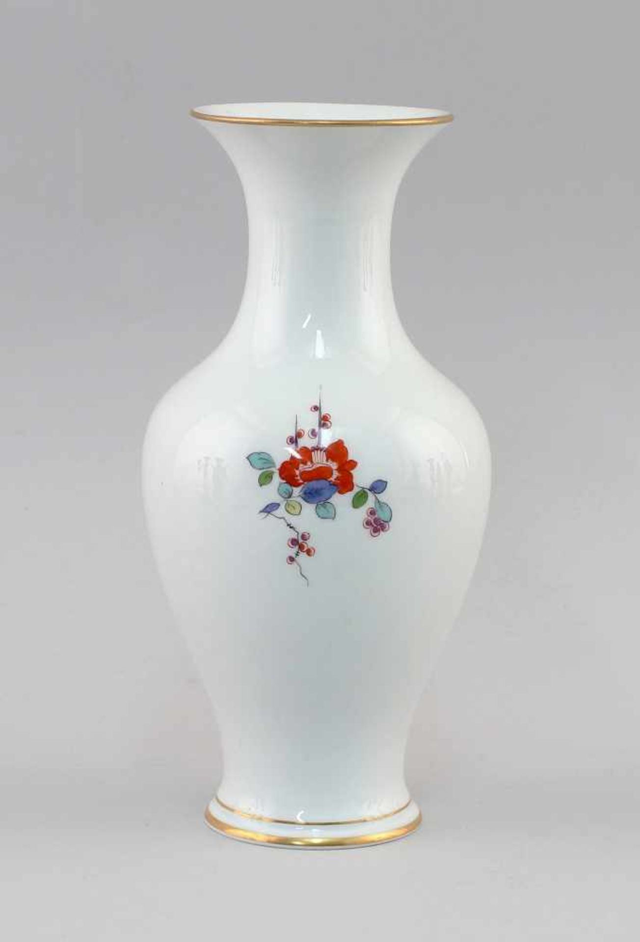 Vase Meissen Indische Blumenmalerei - Bild 2 aus 4