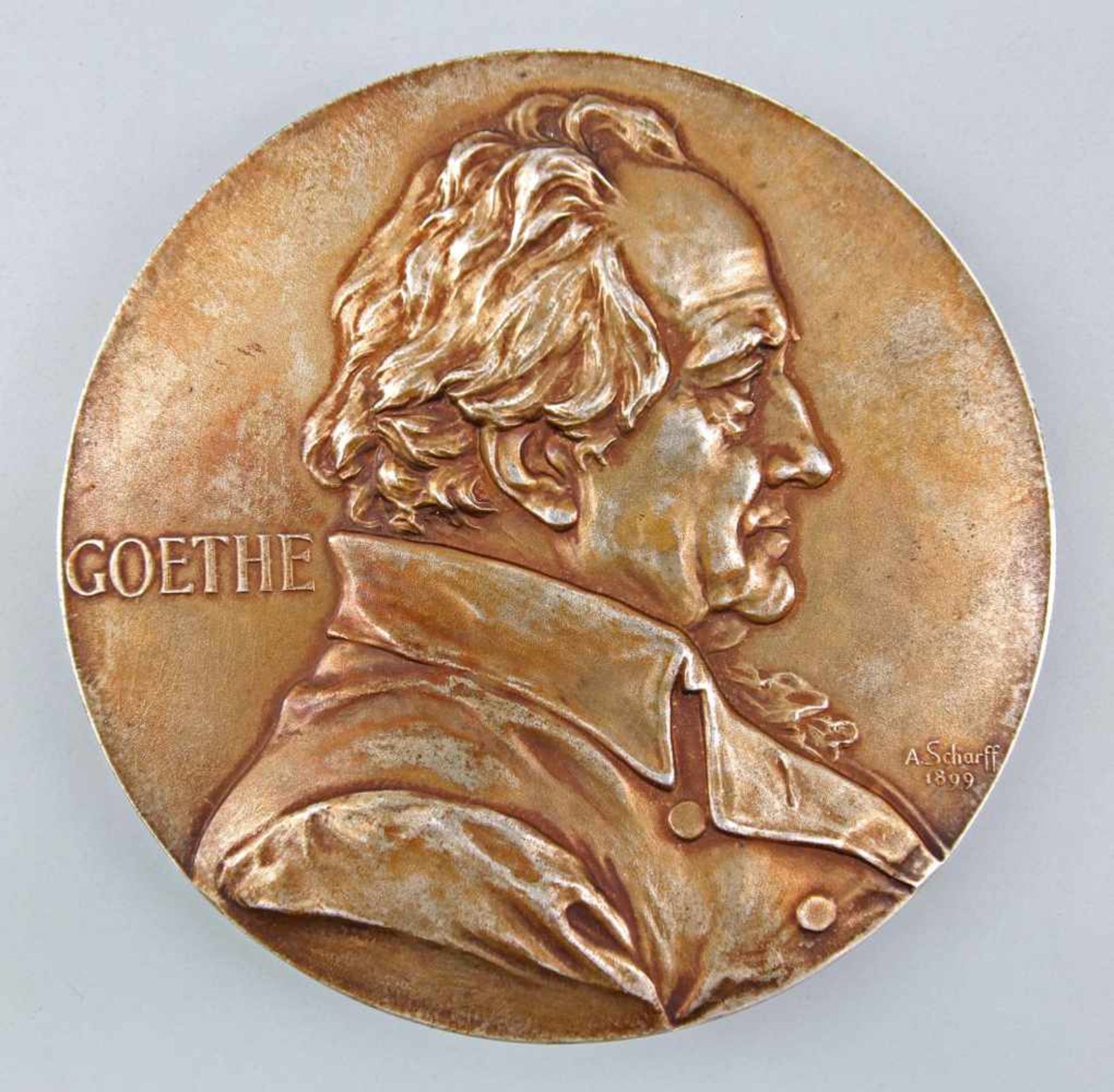 Große Plakette / Medaille Goethe 1899