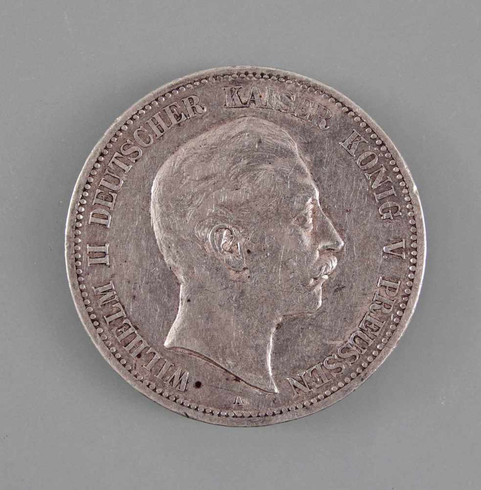 Silbermünze 5 Mark Deutsches Reich 1896 seltener Jahrgang