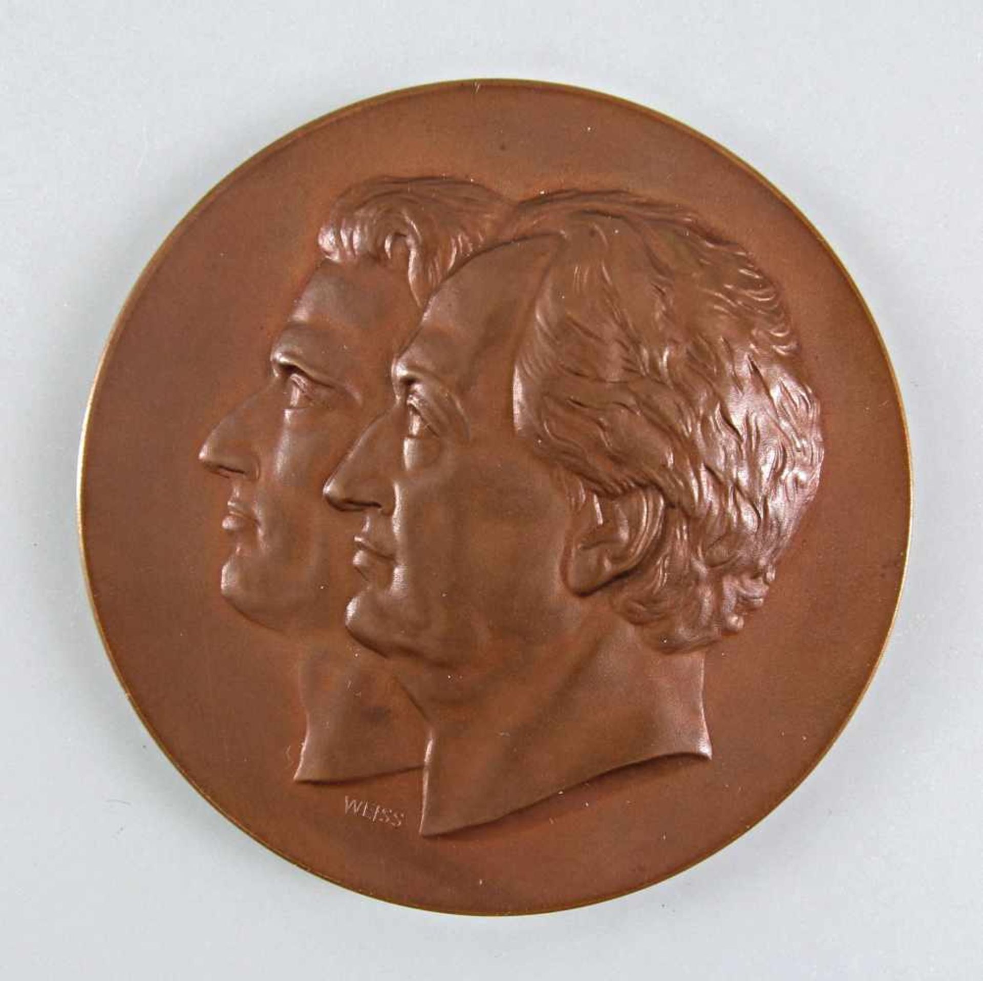 Bronze-Medaille Goethe Schiller Ehrengabe der Stadt Weimar