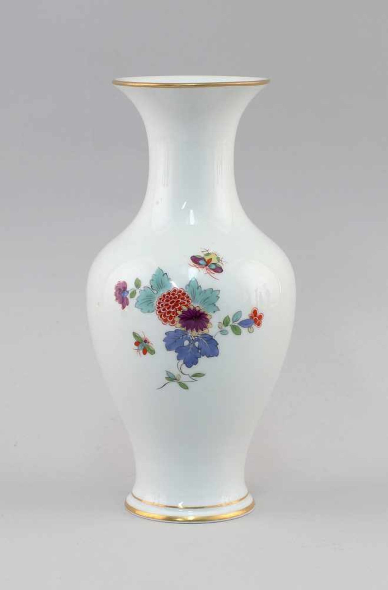 Vase Meissen Indische Blumenmalerei