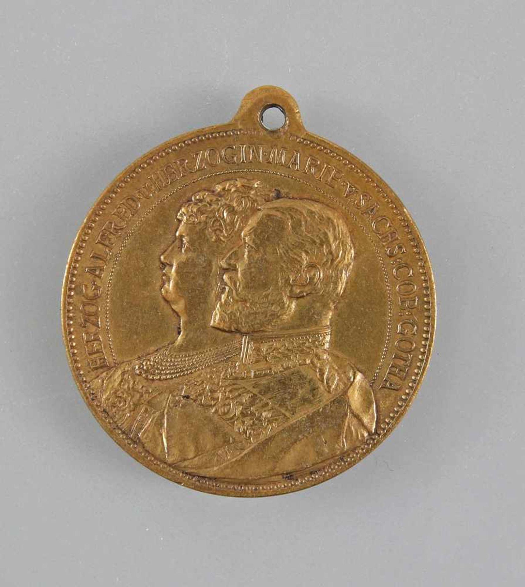 Medaille Herzog Alfred u. Marie v. Sachsen Coburg Gotha 1894