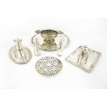 Set of silver objects