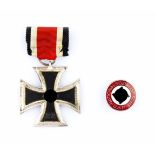Set of iron cross and NSDAP party badge