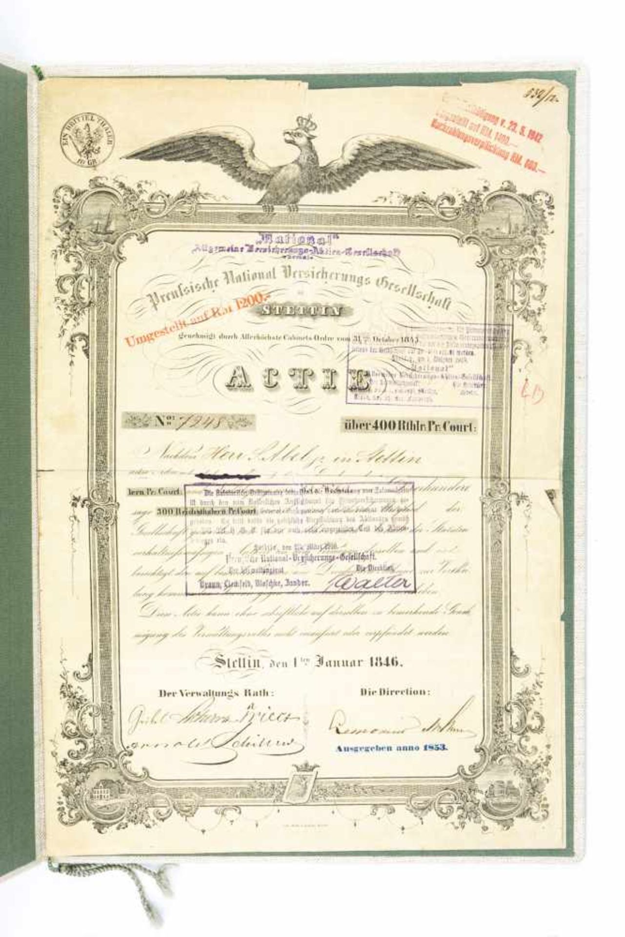 Share of the Prussian National Insurance Company