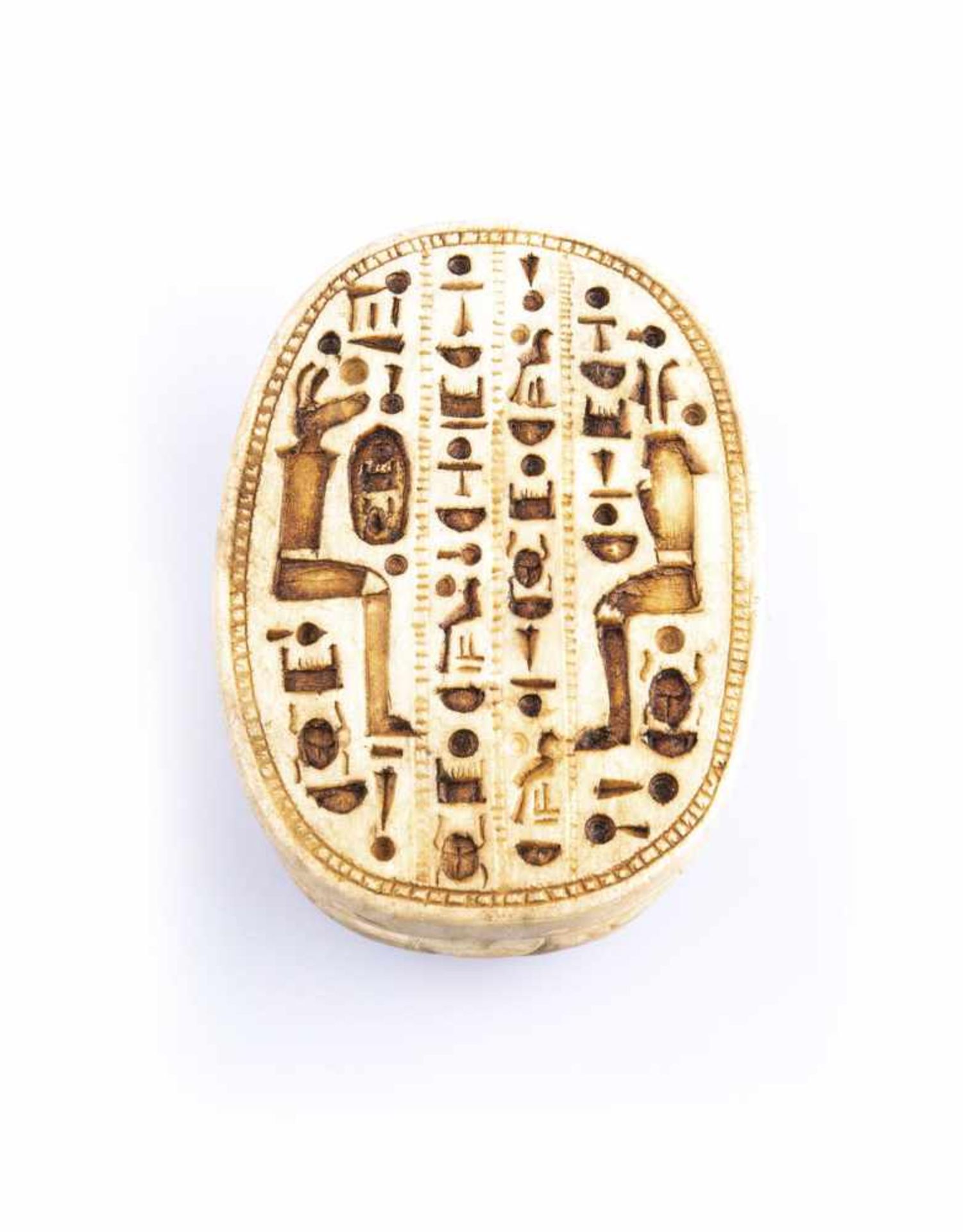 Scarab with hieroglyphs - Image 3 of 3