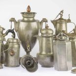 Large set of pewter objects