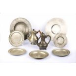 Large set of pewter objects