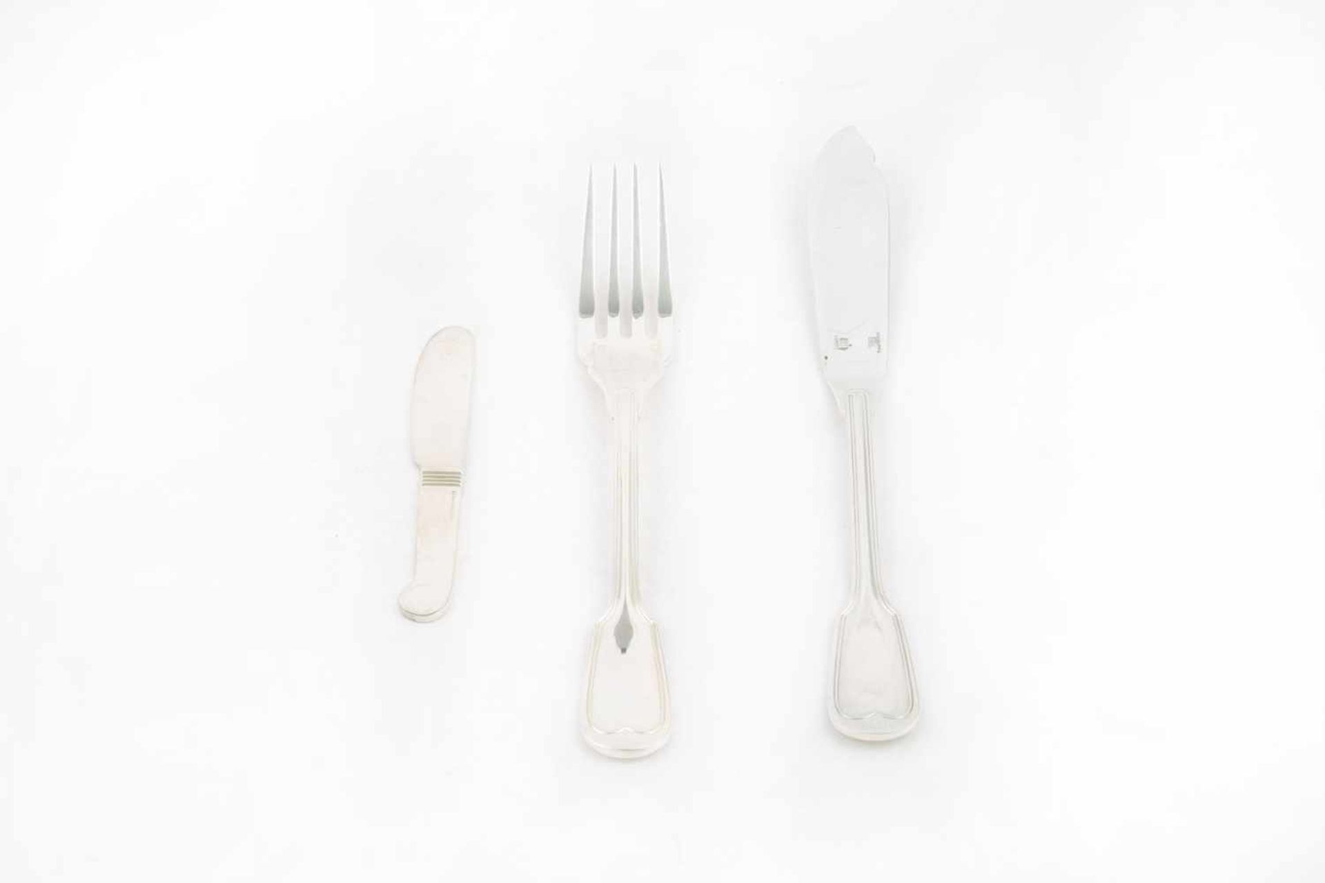 Fish cutlery for 12 people - Image 2 of 7