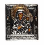 Icon 'Maria with child' with silver oklad