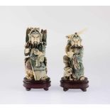 Pair of Okimono - Scholar and Warrior