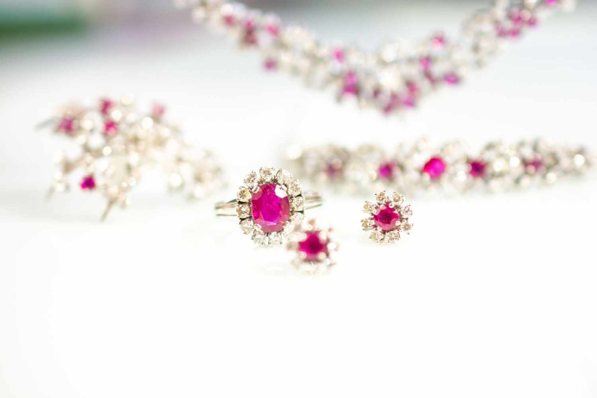Parure with rubies and diamonds - Image 10 of 10