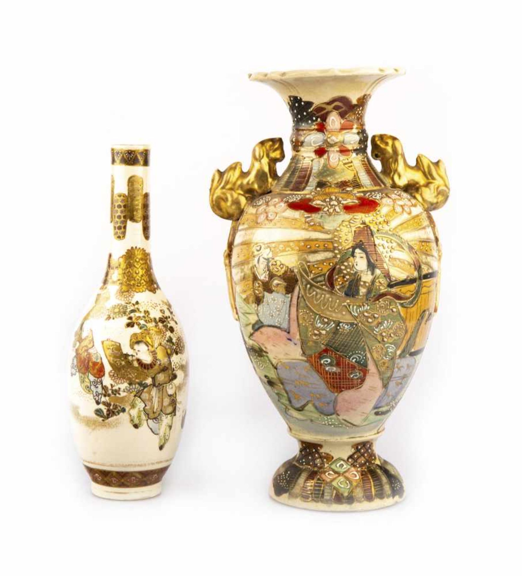 Set of Satsuma vases