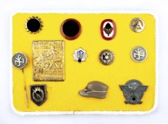 Set of pins and badges of the Third Reich
