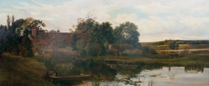 Francis M. Trappes (act. 1868 - 1885 England)Landschaft bei Essex, Öl auf Leinwand, doubliert, 70 cm