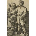 Albrecht Dürer (1471 Nürnberg - 1528 ebenda)Der Marktbauer und sein Weib, Kupferstich auf Papier,
