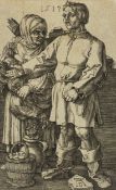 Albrecht Dürer (1471 Nürnberg - 1528 ebenda)Der Marktbauer und sein Weib, Kupferstich auf Papier,