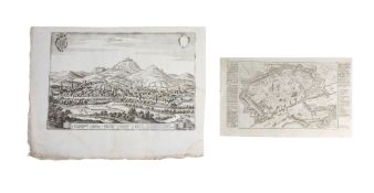Karten Deutschland, Topografie (17./18. Jh.)2-tlg., 'Eisenach', bei Matthaeus Merian, aus '