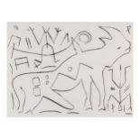 A. R. Penck (1939 Dresden - 2017 Zürich) (F)Nashorn, Radierung auf Bütten, 1995, 24,2 cm x 31,7 cm