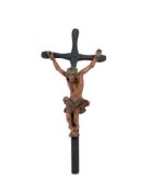 Unbekannter Künstler (19. Jh.)Jesus Christus am Kreuz, Holz, farbig staffiert, Höhe 71 cm, Figur