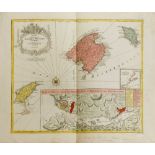 Karten Balearen (18. Jh.)2-tlg. 'Saint Philippe' und 'Carte des Isles de Maiorque, Minorque et d'