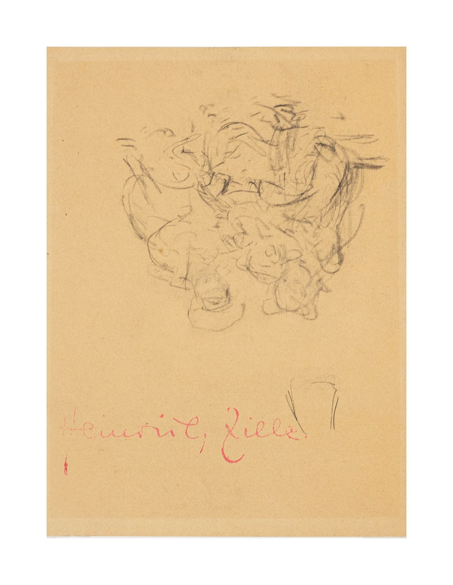 Heinrich Zille (1858 Radeburg - 1929 Berlin)Studie 'Mann und Frau stehend', Graphitzeichnung auf - Bild 2 aus 2